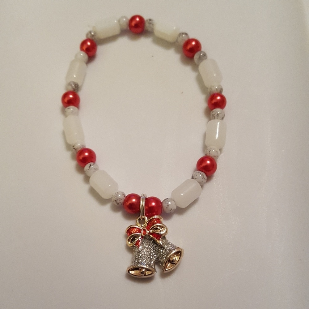 Lovely Christmas bell gemstone bracelet